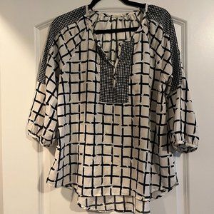 Le Lis Black & White Blouse
